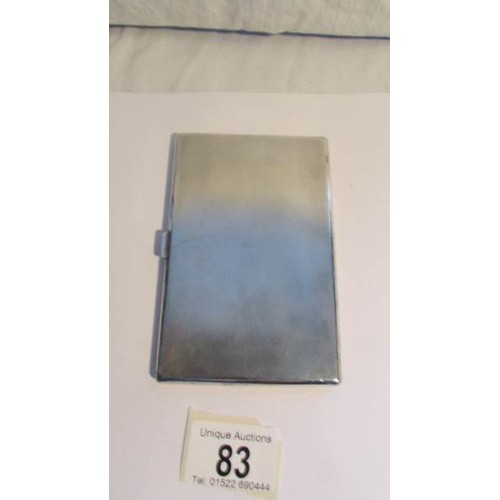 83 - A silver cigarette case, 170 grams.