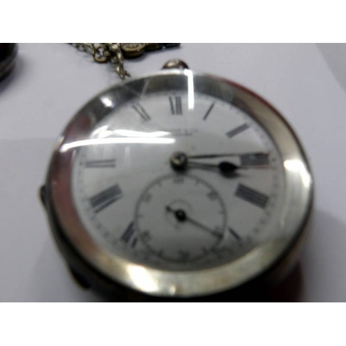 72 - Two silver cased pocket watches, a/f.