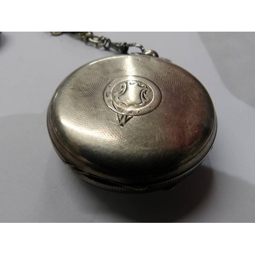 72 - Two silver cased pocket watches, a/f.