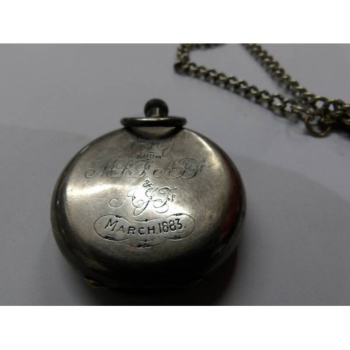 72 - Two silver cased pocket watches, a/f.