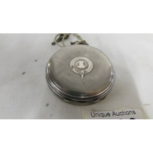 1030 - A H Samuel, Manchester Acme Lever silver pocket watch with key,