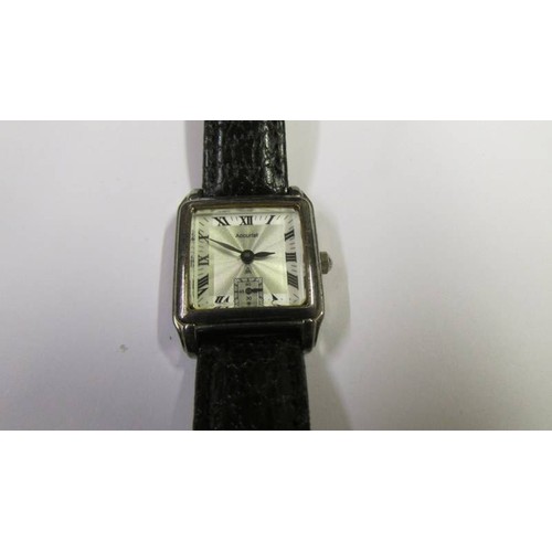 1043 - A 9ct gold Doric 17 jewel wrist watch on gilt bracelet and an silver Accurist wrist watch.