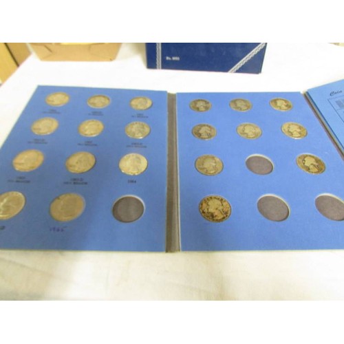 1107 - 4 Whitman collection coin albums, incomplete - Roosevelt dime 1946 - Benjamin Franklin half dollar 1... 