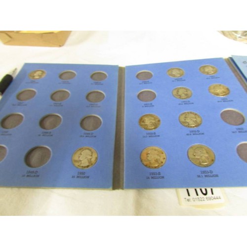 1107 - 4 Whitman collection coin albums, incomplete - Roosevelt dime 1946 - Benjamin Franklin half dollar 1... 