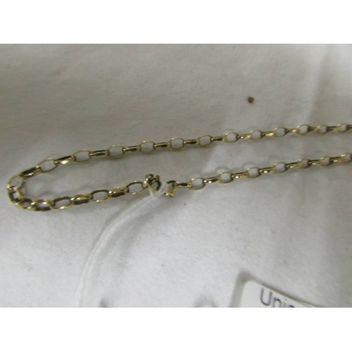 1114 - A 9ct gold neck chain, 7.2 grams.