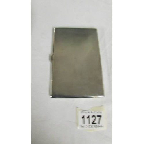 1127 - A silver cigarette case, 170 grams.