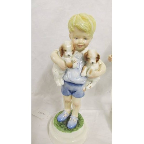 1155 - Two Royal Worcester figurines - Monday's Child and Thursday's child.