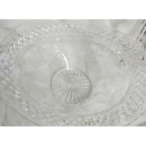 1182 - A Waterford crystal fruit bowl and sugar sifter.