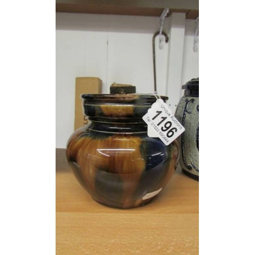 1196 - Two 19th century tobacco jars.