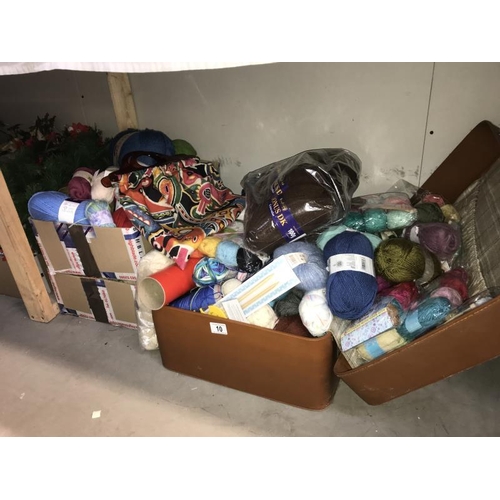 10 - A good lot of knitting yarn (both new and used), knitting needles etc. COLLECT ONLY