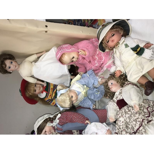 12 - A good lot of collectors bisque head dolls etc.