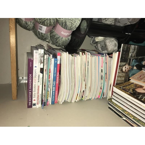 26 - A good lot of knitting yarn (new and used) and knitting books and magazines  COLLECT ONLY