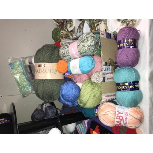 26 - A good lot of knitting yarn (new and used) and knitting books and magazines  COLLECT ONLY