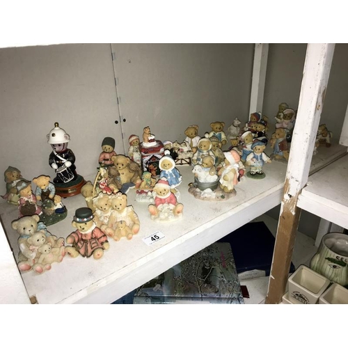 45 - A collection of Cherished Teddies and You to Me Teddies etc.