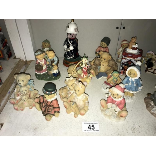 45 - A collection of Cherished Teddies and You to Me Teddies etc.