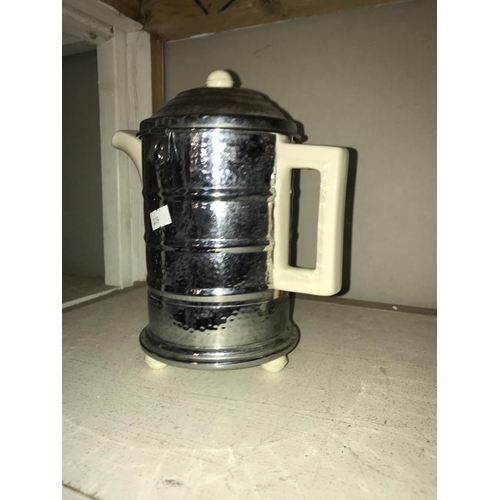 47 - An art deco chrome plated insulated coffee pot