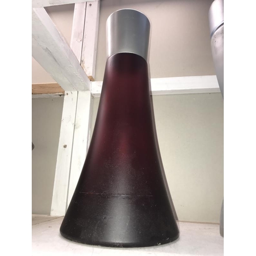 59 - A large Hugo Boss Deep Red perfumery/chemist shop display bottle, height 41cm, (the contents are not... 