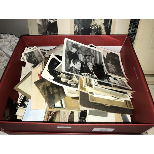 68 - A good quantity of vintage black and white photographs includes birthday cards, anniversary cards et... 