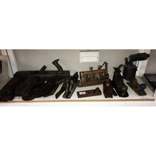 73 - A quantity of vintage moulding and other planes