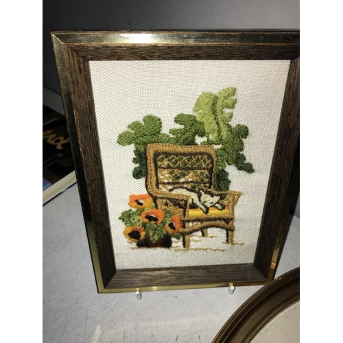 80 - A gilt framed Hummel tapestry and 2 unnamed others