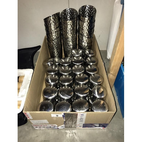 9 - A large lot of catering stainless steel salt and pepper pots (23 pairs) plus a quantity of stainless... 