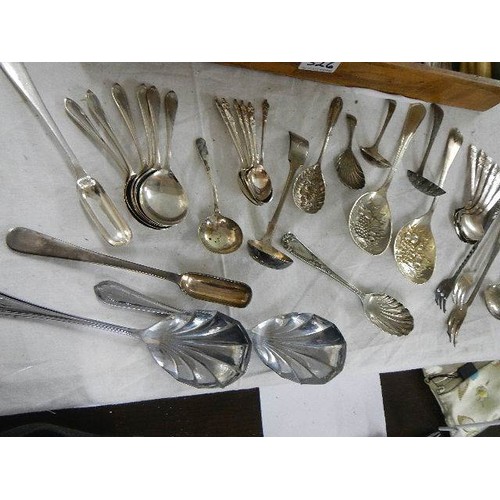 526 - A mixed lot of flat ware etc.,