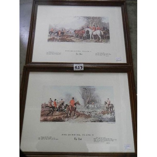 527 - A set of four hunting prints after J E Herrings.