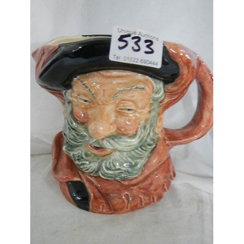 533 - Two Royal Doulton character jugs - Falstaff and Dick Whittington.