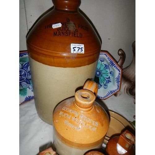 575 - A quantity of earthenware pots and jars.