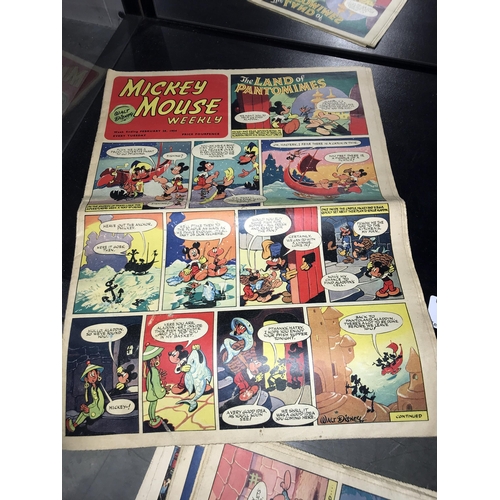 101 - 10 x 1953/1954 Mickey Mouse Weekly comics