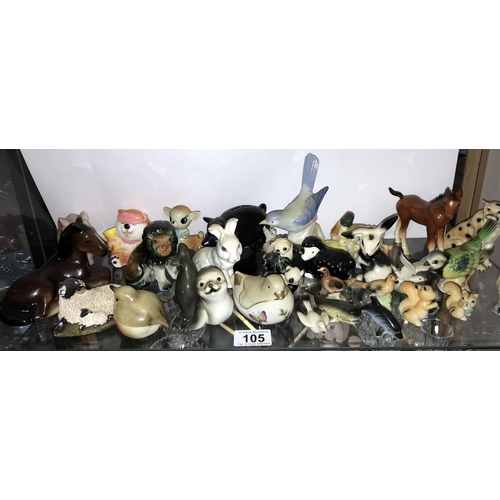 105 - A large selection of animal ornaments