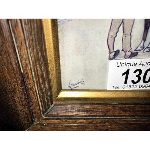 130 - An old wood framed print by Ludouici