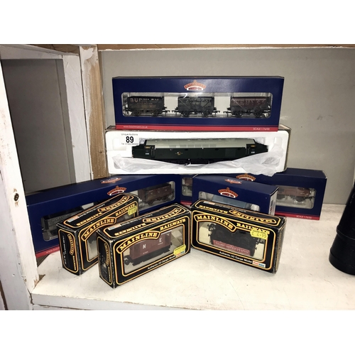 89 - A quantity of Bachmann Branch Line & Pali toy Mainland 00 gauge boxed rolling stock