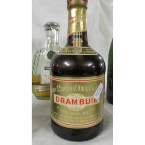 1309 - A bottle of Drambuie whisky, Noyal brandy, Taylors 10yr port, Brut champagne and a part bottle of Ma... 