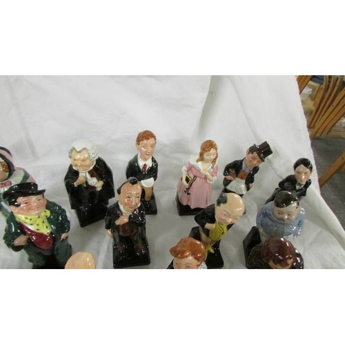 1315 - 18 Royal Doulton Pickwick figures: Macawber, Captain Little, Buxfuz, Pecksnif, Tiny Tim, Dick Swivel... 