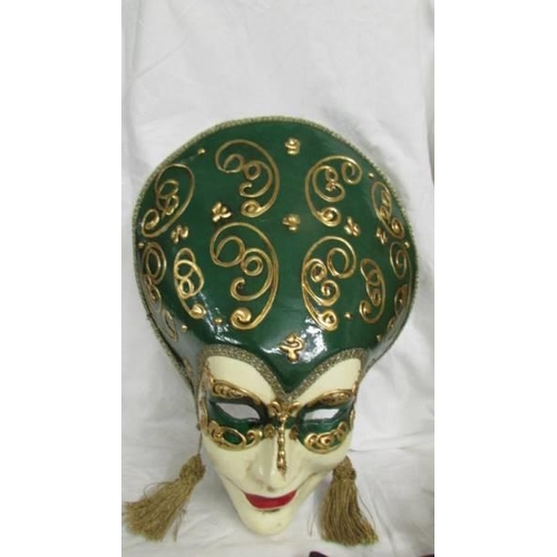 1286 - Two Venetian style carnival masks.