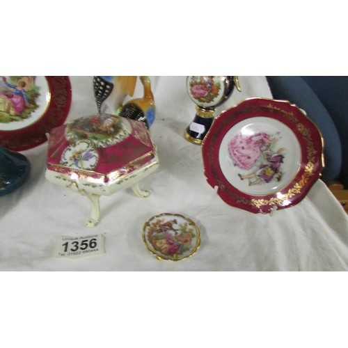 1356 - A mixed lot of porcelain including Limoges.