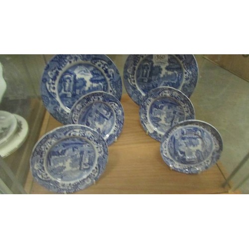 1360 - Approximately 40 pieces of Spode Italian pattern table ware.