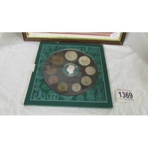 1369 - Royal Wedding Commemoratice coin collection and 1944 coin collection.