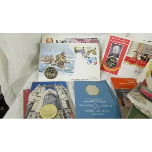 1370 - 30 commemorative coins, first day covers etc.,