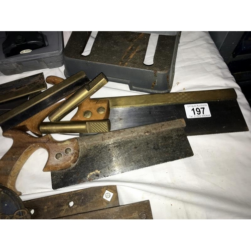 197 - A quantity of carpenter tenon saws (COLLECT ONLY)