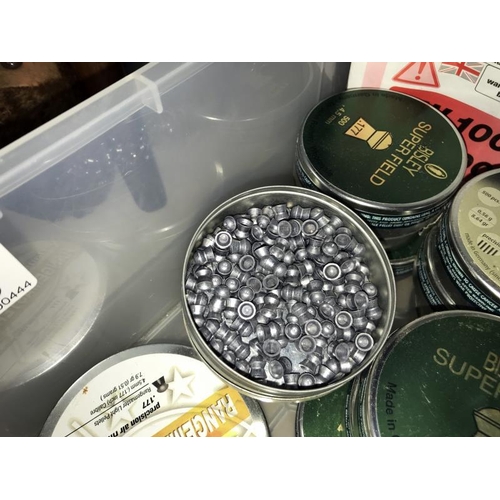 209 - A quantity of tins of air rifle pellets