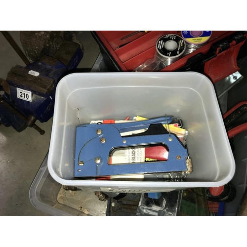 211 - A Cantilever tool box & contents including sockets & spanners etc. also other tools (COLLECT ONLY)