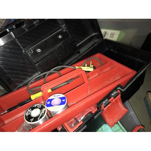 211 - A Cantilever tool box & contents including sockets & spanners etc. also other tools (COLLECT ONLY)