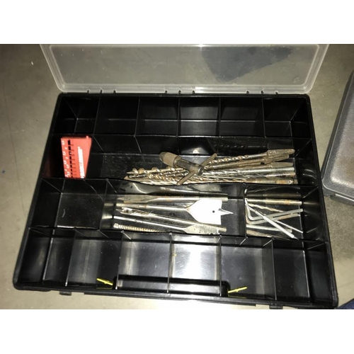 214 - A quantity of plastic tool boxes & contents (COLLECT ONLY)