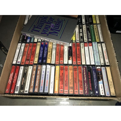 223 - 120+ music cassette tapes of various artists