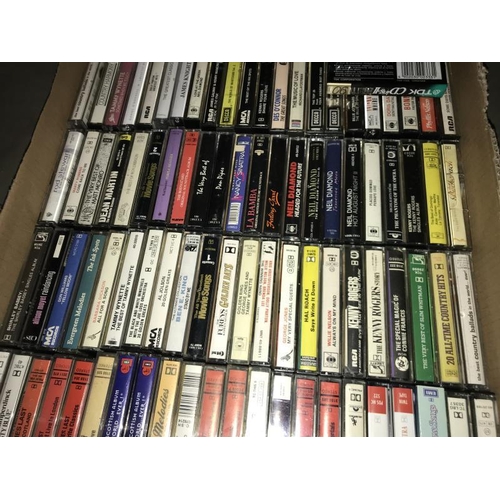 223 - 120+ music cassette tapes of various artists