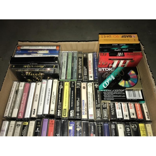 223 - 120+ music cassette tapes of various artists