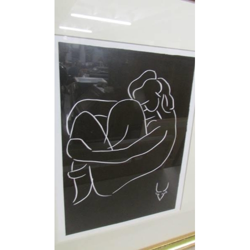 1373 - Henri Matisse (1869-1954) Female nude print of a linocut 'Pasiphae' Circa 1990's printed in France. ... 