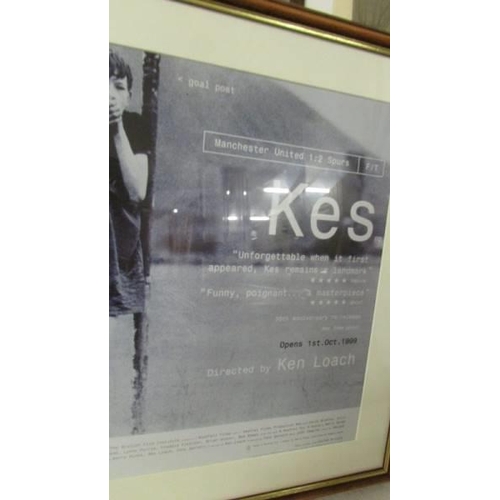 1386 - Kes film poster/print, from the 3oth anniversary re-release in 1999 directed by Ken Loach, featuring... 